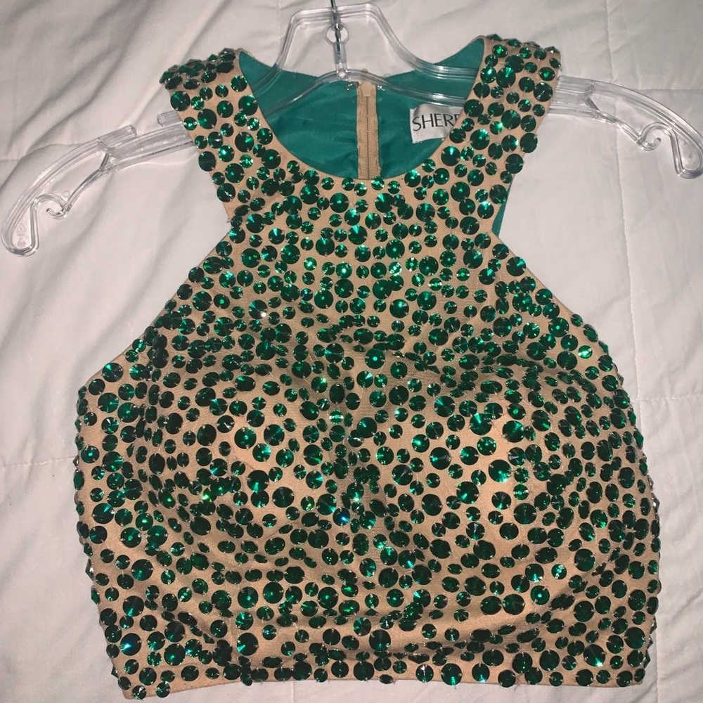 Sherri Hill Emerald Green Dress